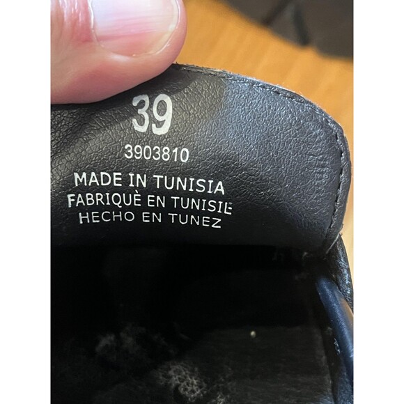 Free People Platform Loafer Shoes Womens EU Size 39 US 8.5 Black Chunky Lug Sole - Picture 9 of 11